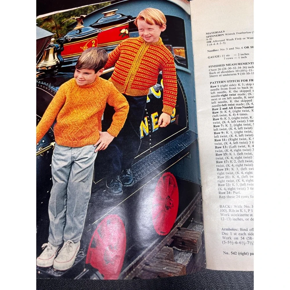 Spinnerin‎ Knitting Book, Boys Will Be Boys Vest Sweaters, Children Patterns
